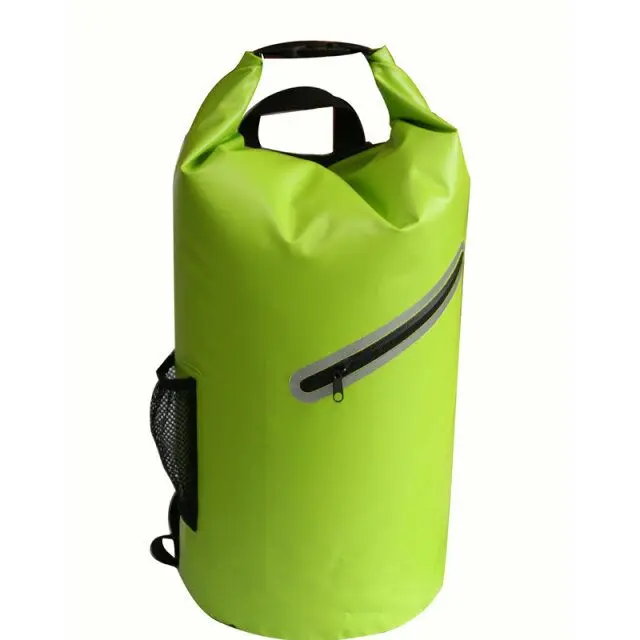 

New design 30L waterproof backpack dry bag 500D PVC tarpaulin with zipper pocket, Customized color