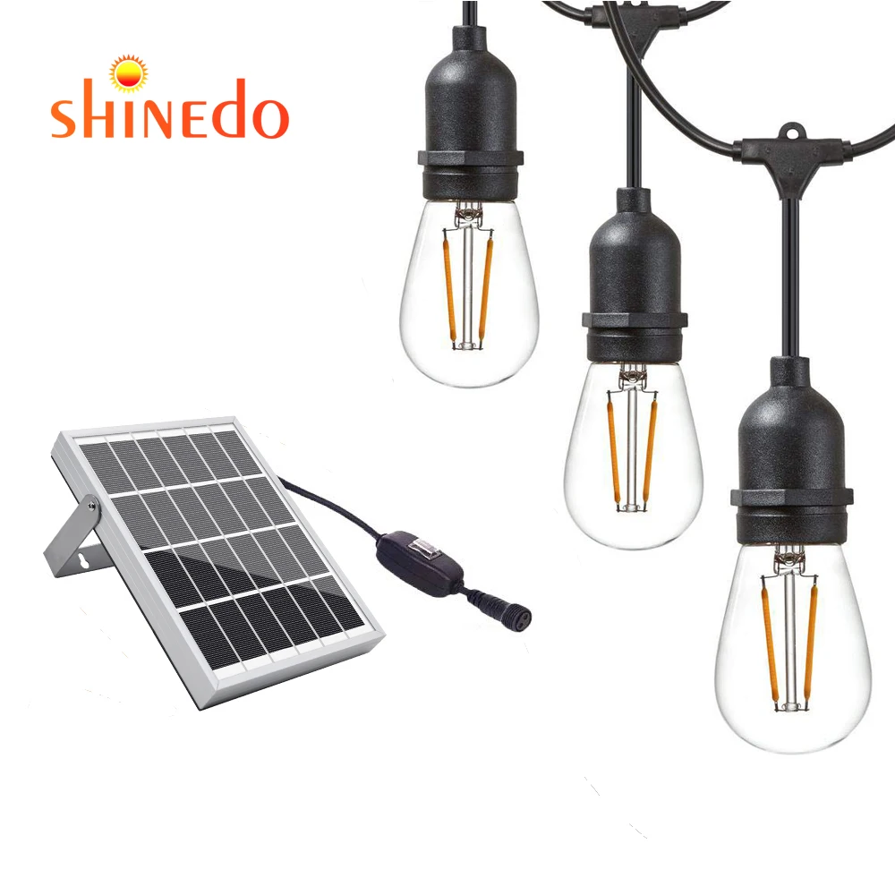 Decorative Solar Powered String Light Hanging With Super Bright Light Bulb Good Looking Decoration