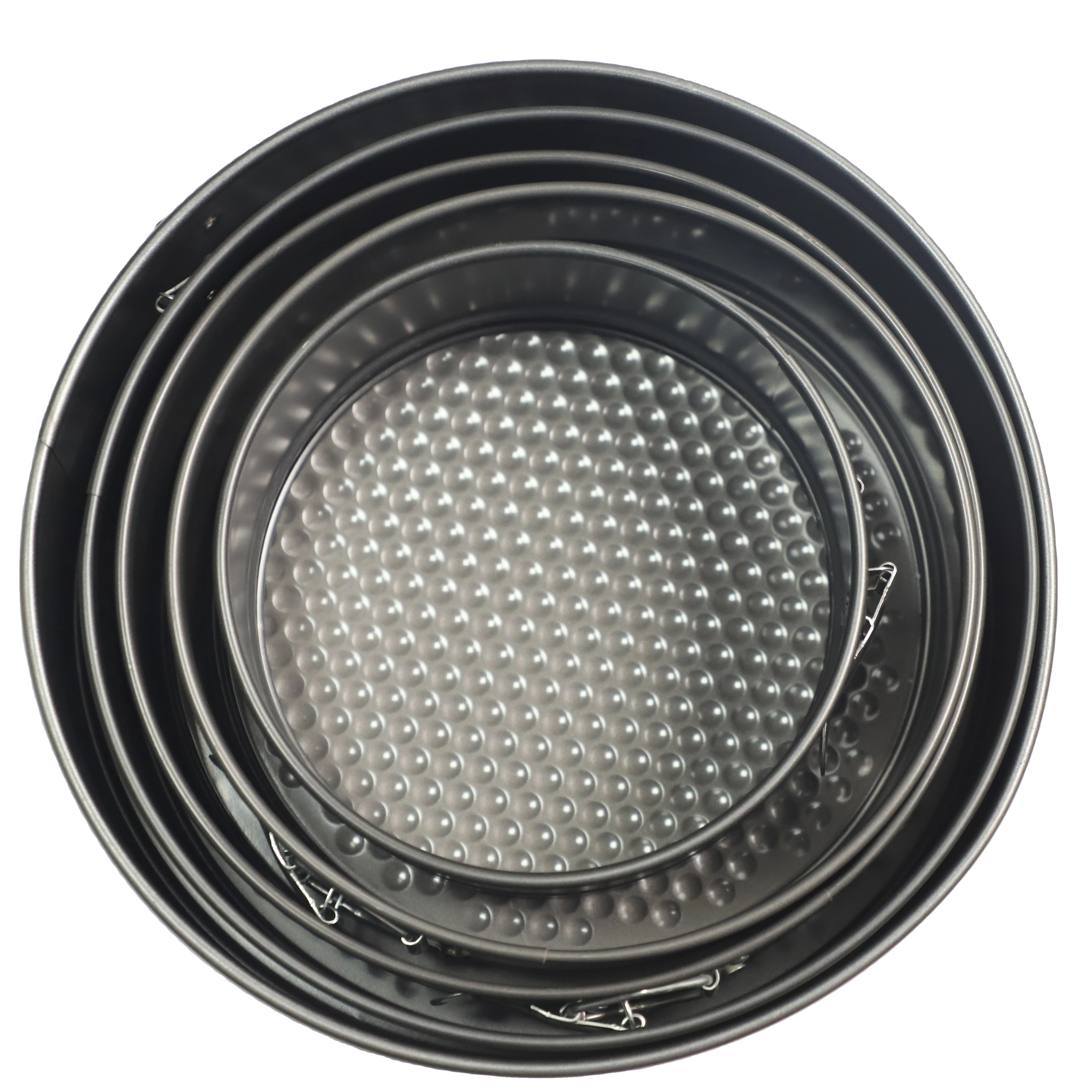 

Nordic Heavy Duty Non Stick Removable Bottom Deep With Lid Round Cake Springform Pans Set