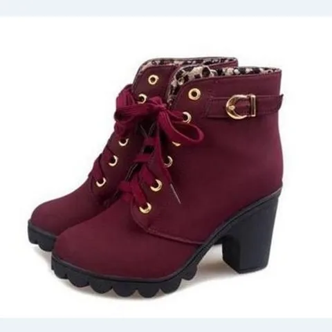 

Wholesale Fashion Suede Booties For Ladies, Warm Soft Memory Sponge Winter Women's Boots, Black/red/yellow/green