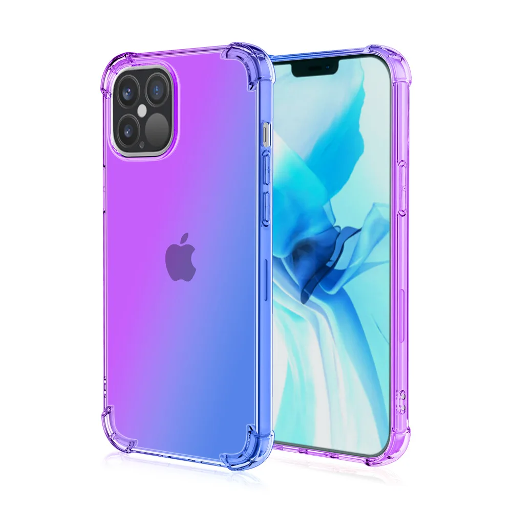 

Dropshipping Silicone Soft Case Dual Color Shock Resistant Phone Cover TPU Case 2021 New for iPhone 13 Pro Max Case Cover, 6 colors