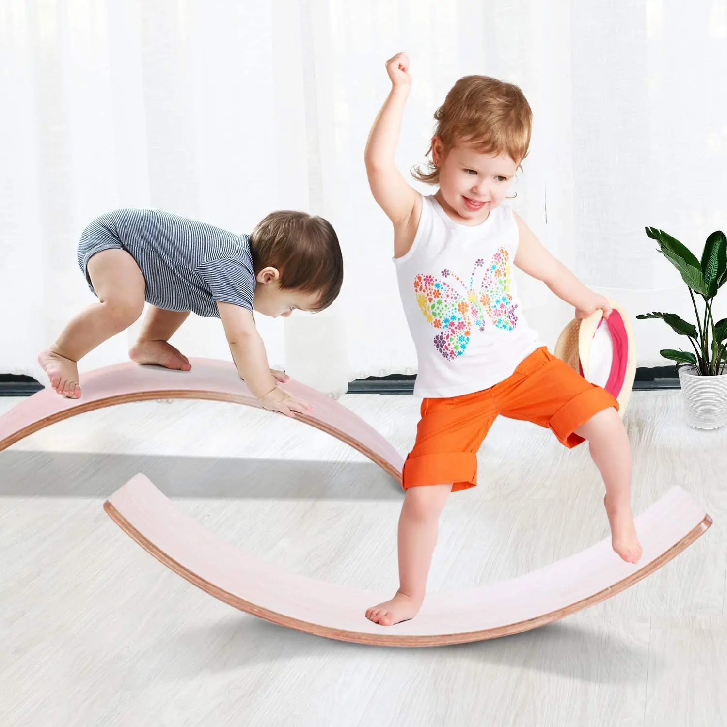 

XIHA 2021 Children Wooden Montessori Most Popular Exercise New Training Balance Board Woodbalance Board, Natural wood or colored