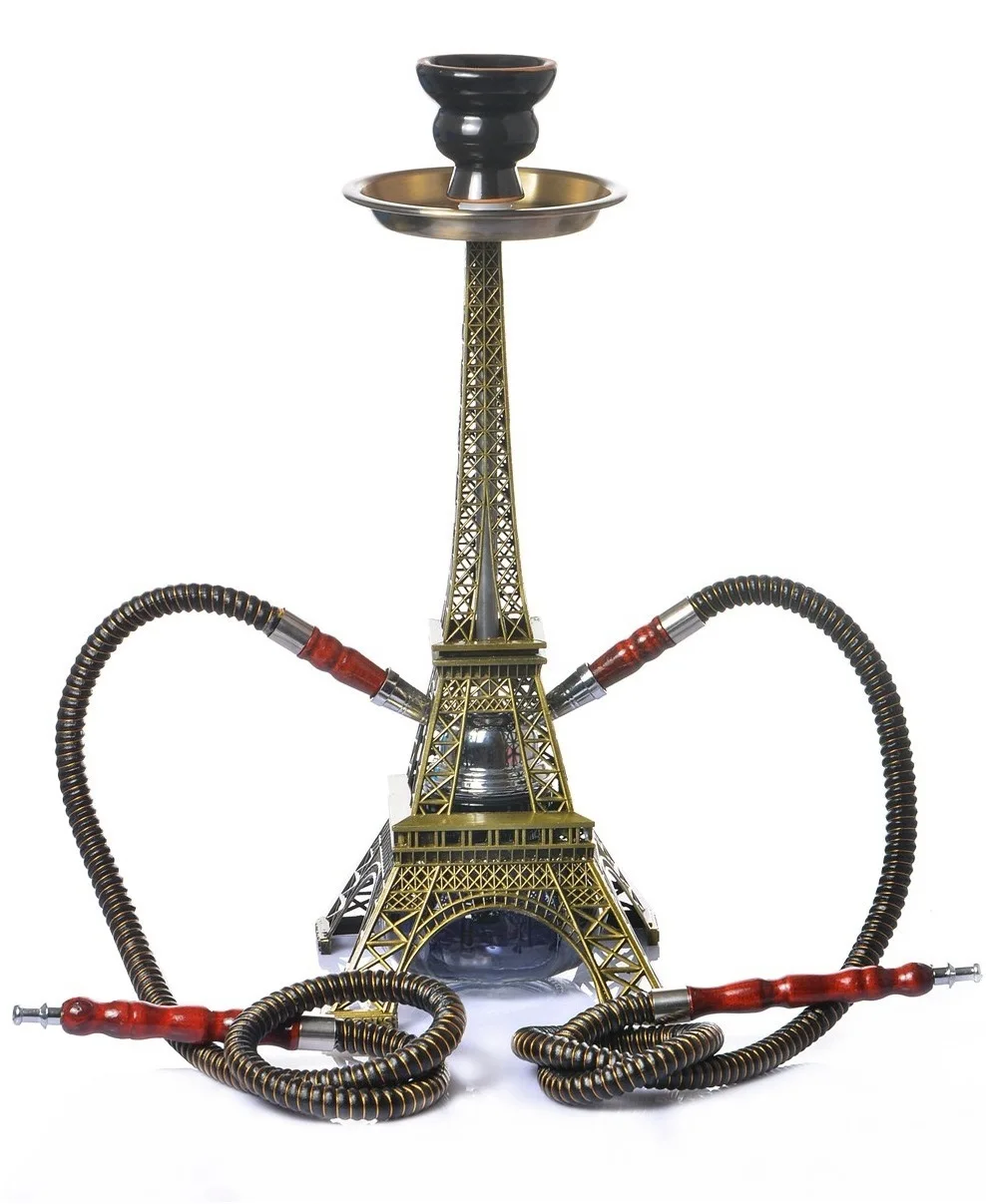 

Factory Direct Sale Hookah Set Acrylic Hookah Eiffel Tower Chicha Double Pipes Shisha Hookah Smoking Accessories, Shown