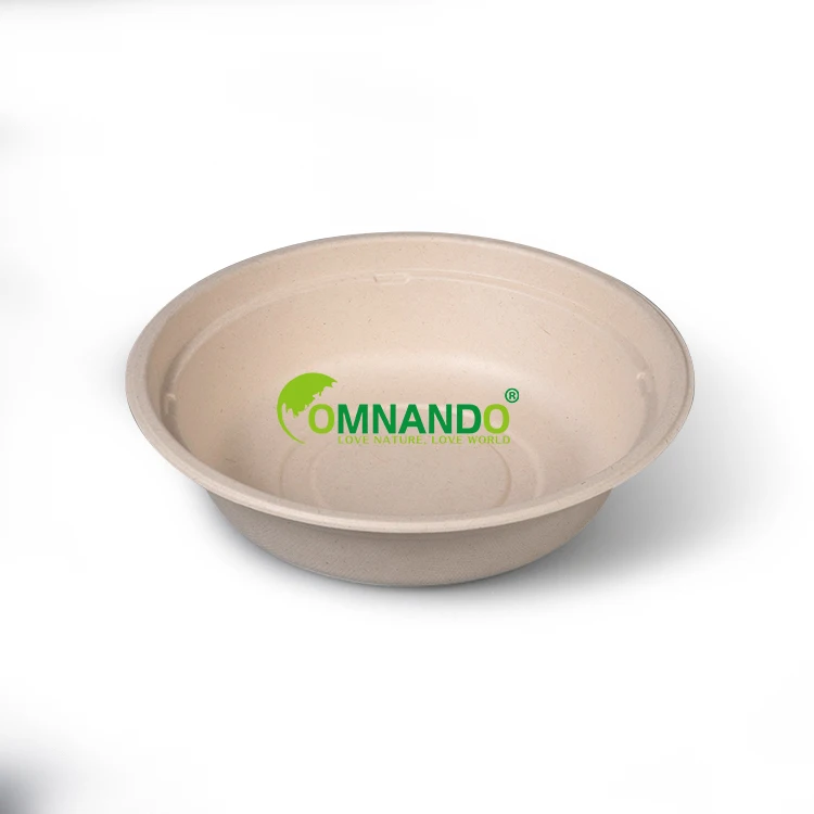 

Omnando Green Biodegradable Disposable Food Packaging Bagasse 12oz Bowl