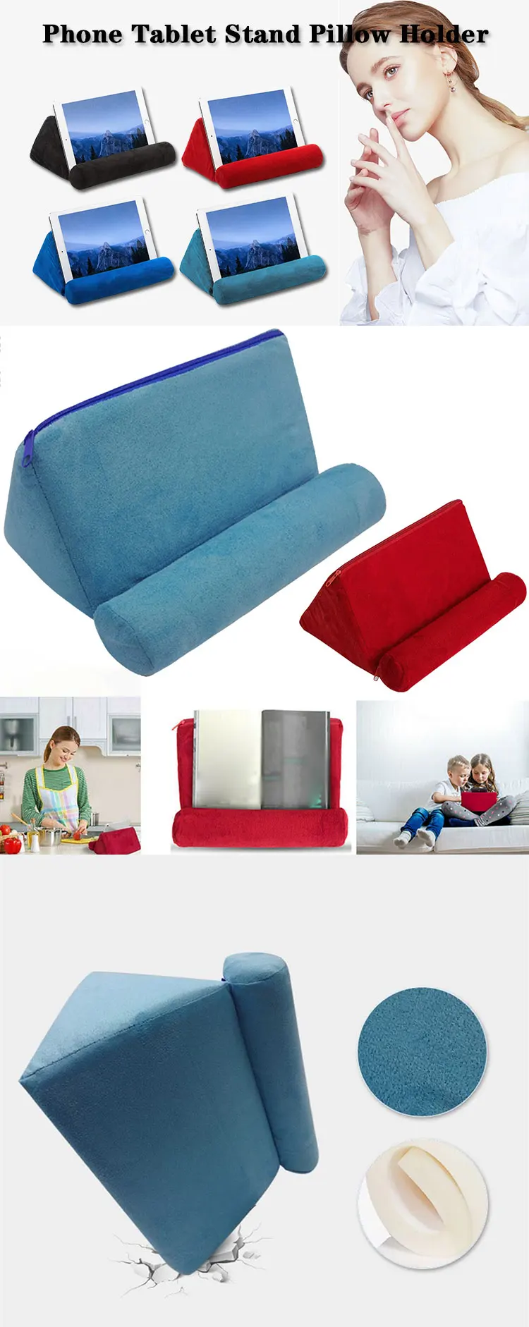 Adjustable For Iphone Ipad Book Lap Soft Cell Mobile Phone Stand Tablet