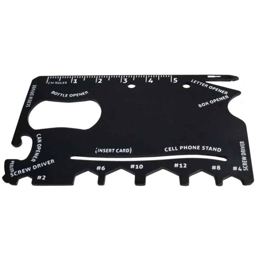 

Customizable survival credit card wallet tools knife