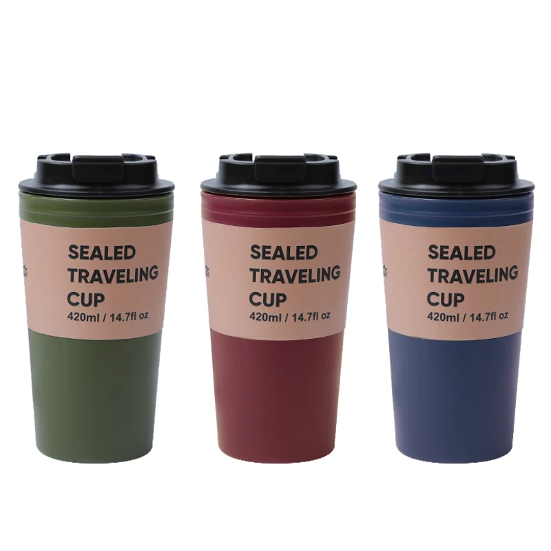 

Customized portable food grade PP plastic cup leak proof traveling coffee cup mug