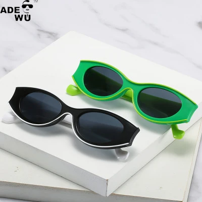 Ade Wu Sty20823g Fashion Oval Colorful Retro Sunglasses Women Small Hip ...