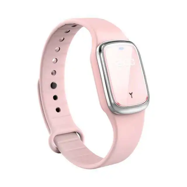 

Ultrasonic Mosquito Insect Pest Bugs LED Time Display Repellent Wrist Bracelet, Black, white,pink