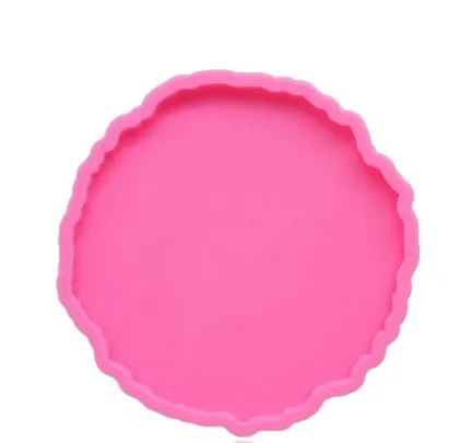 

4.9 Inches Circle Molds Flower Mould for Epoxy Craft DIY Round Silicone Geode Coaster Agate Resin Mold