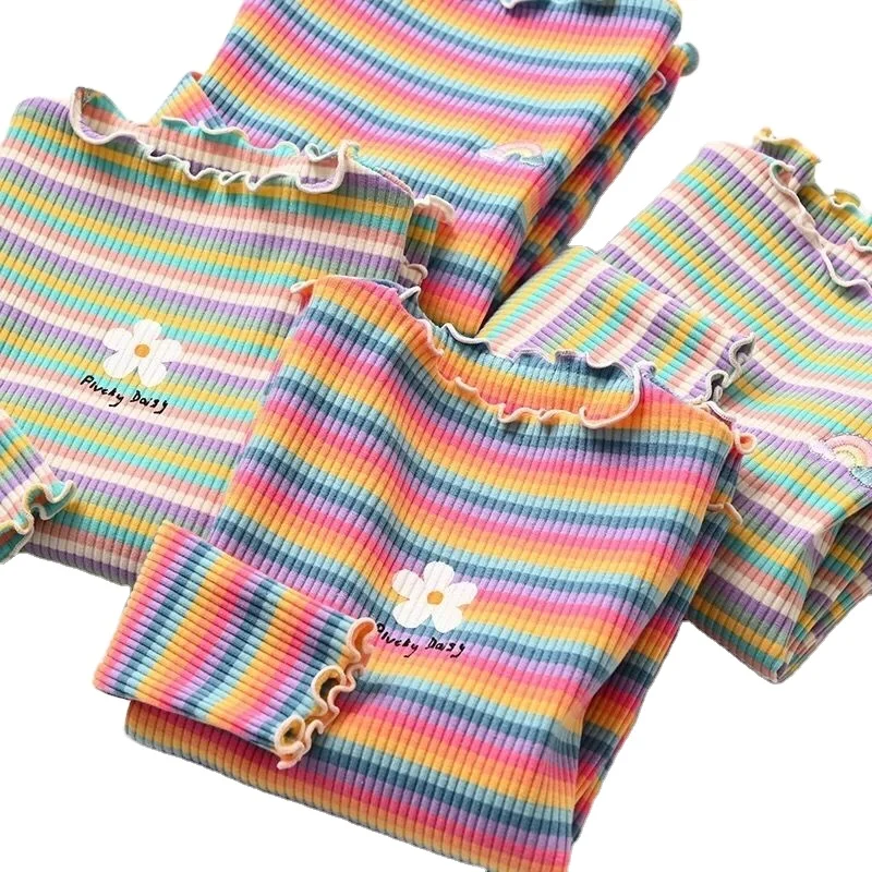 

Spring Autumn New Girls Shirts Kids T-shirt clothes girls Striped cotton Casual t-Shirt Children's floral Clothing P655