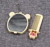 Cute cartoon animals bear with big faces mirrors kids combs