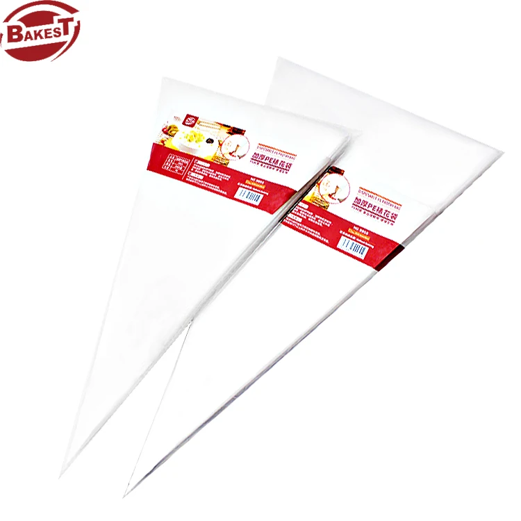 

Bakest 18 Inch Transparent PE Composition Disposable Icing Large Reposteria Pastry Piping Bags For Cake