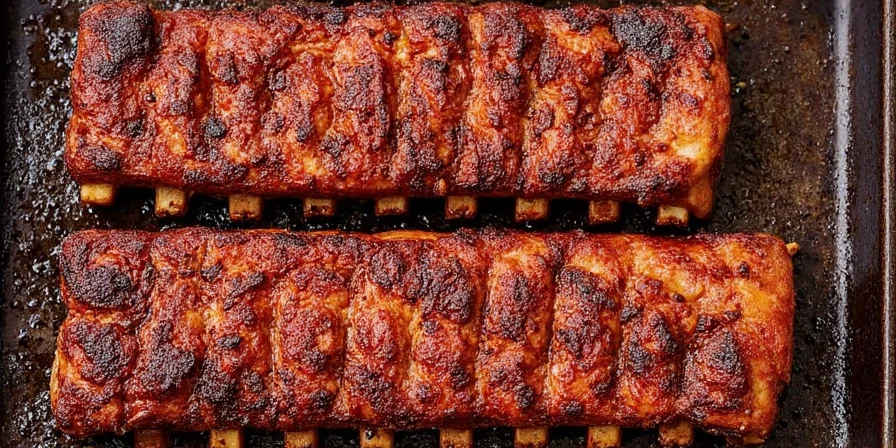 Ribs trimmed and rubbed down, ready for seasoning