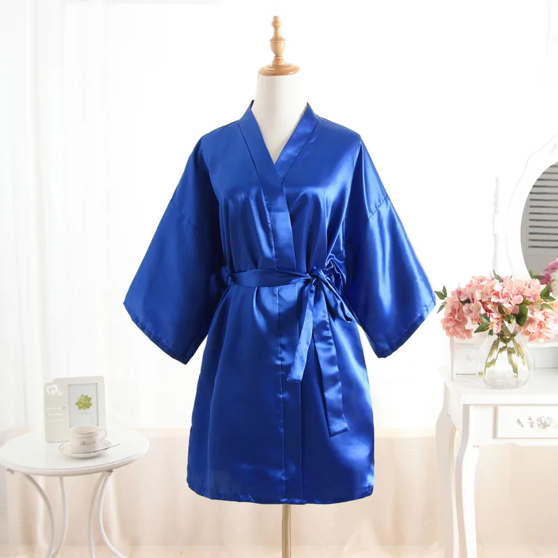 

Kimono Satin Silk Robe Women/Lady Bridesmaid Robes For Wedding Party Bridal Bathrobe, White or can be customized