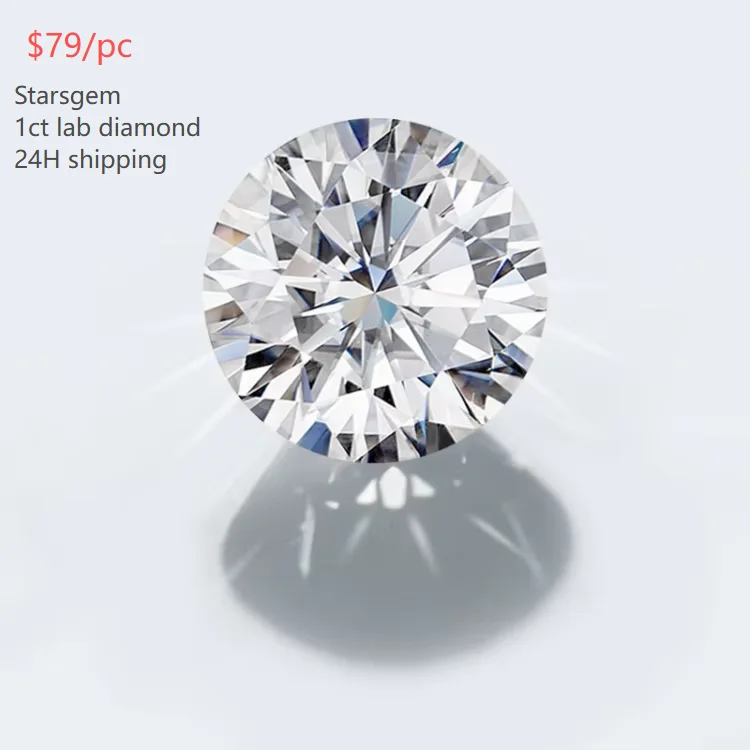 Starsgem Lab Diamante 24H Shipping 1ct DEF VS Vvs Round Diamant Hpht Cvd Lab Grown Diamonds