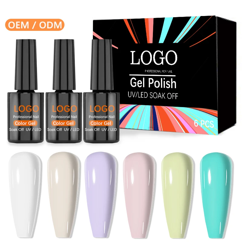 

Gel Polish Colors Nails Salon Professional UV Gel Kit Soak Off Gel Nail Polish for Nail Art Design, Macaron