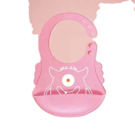 

High Quality Silicone Food Grade Baby Suction Plates and Bibs, Pink/blue/red/gray or customized
