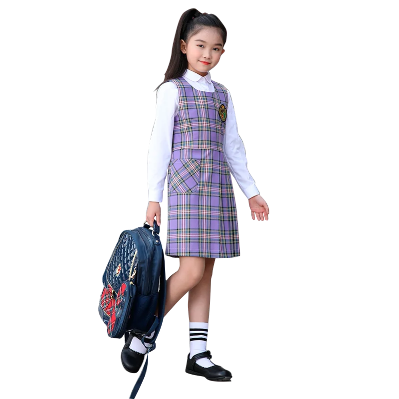 girls tartan pinafore