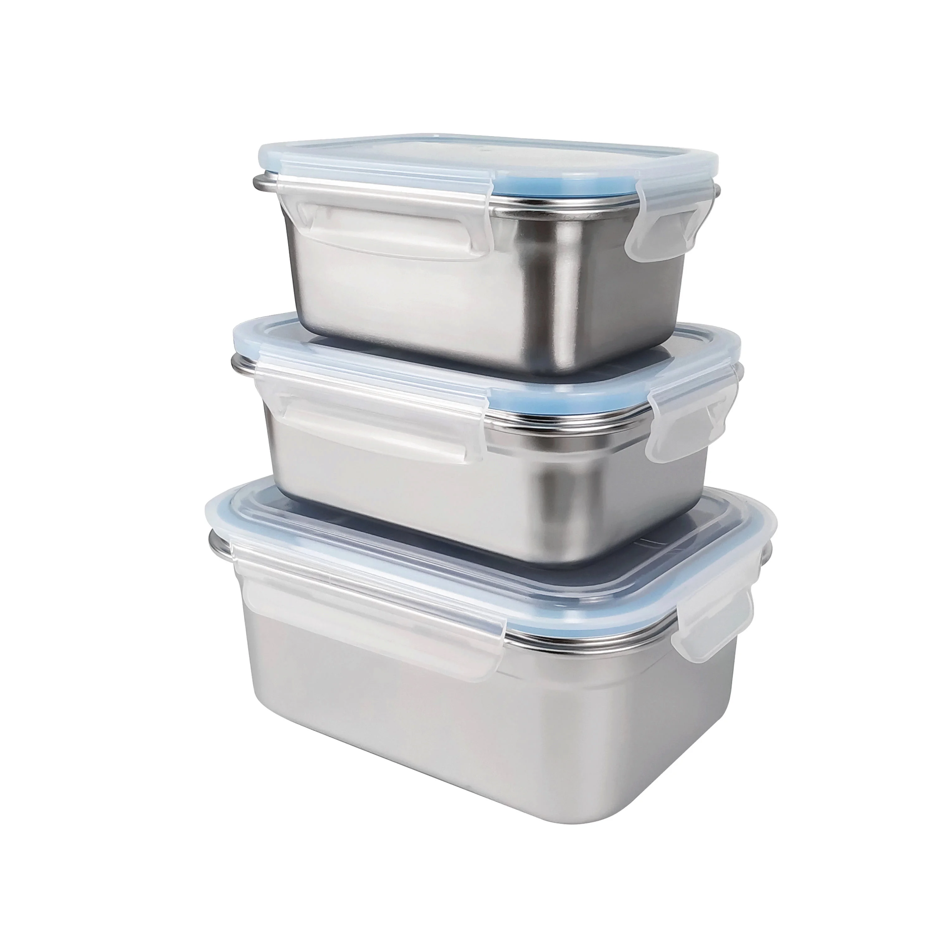 

New Food Grade Leakproof Storage Boxes Sandwich Bento Lunch Box stainless steel Food Container with Lid