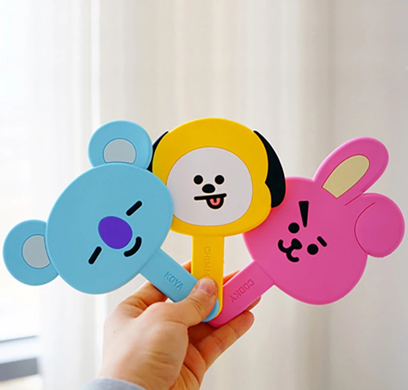 

Cute animal shape custom hand held mirror private label handheld makeup mirror, Any color