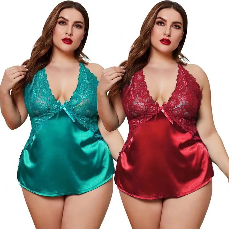 
2020 Wholesale New Arrive Fashion Women Satin Cami Plus Size Lingerie 