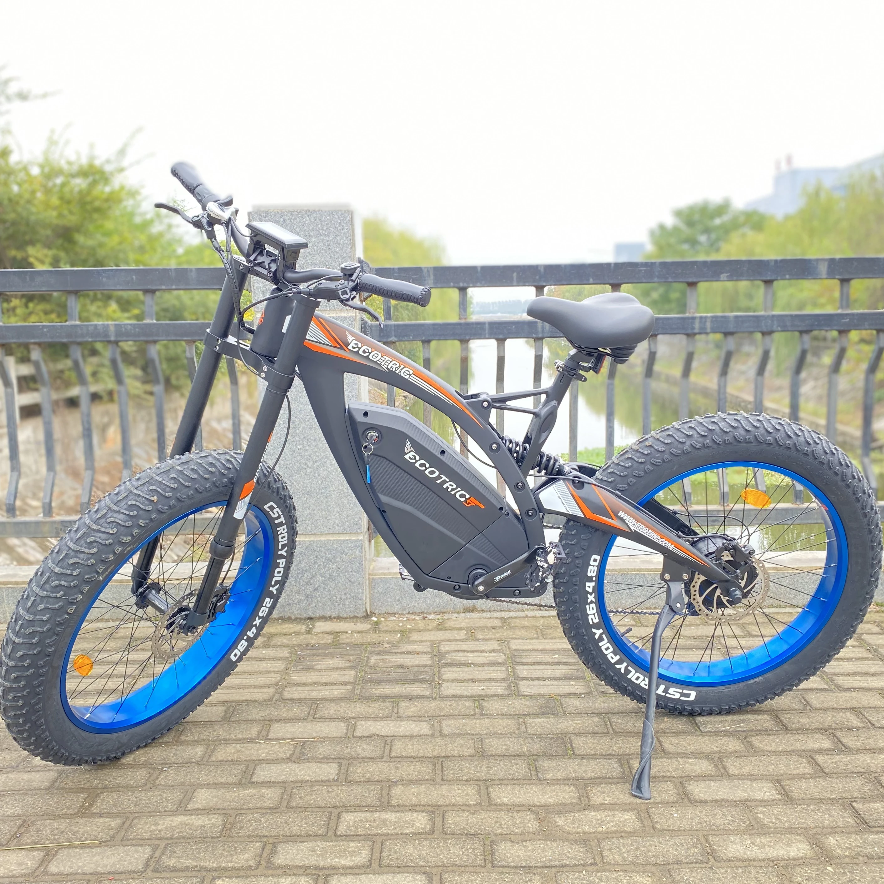 

New arrived 48V 1000W/1500W ebike BISON26 full suspension adjustable mtb electric e bichcle bike for adults