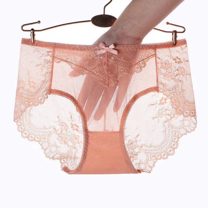 

Ruffled seamless cutout bow sexy panties cotton file mid-low waist ladies briefs