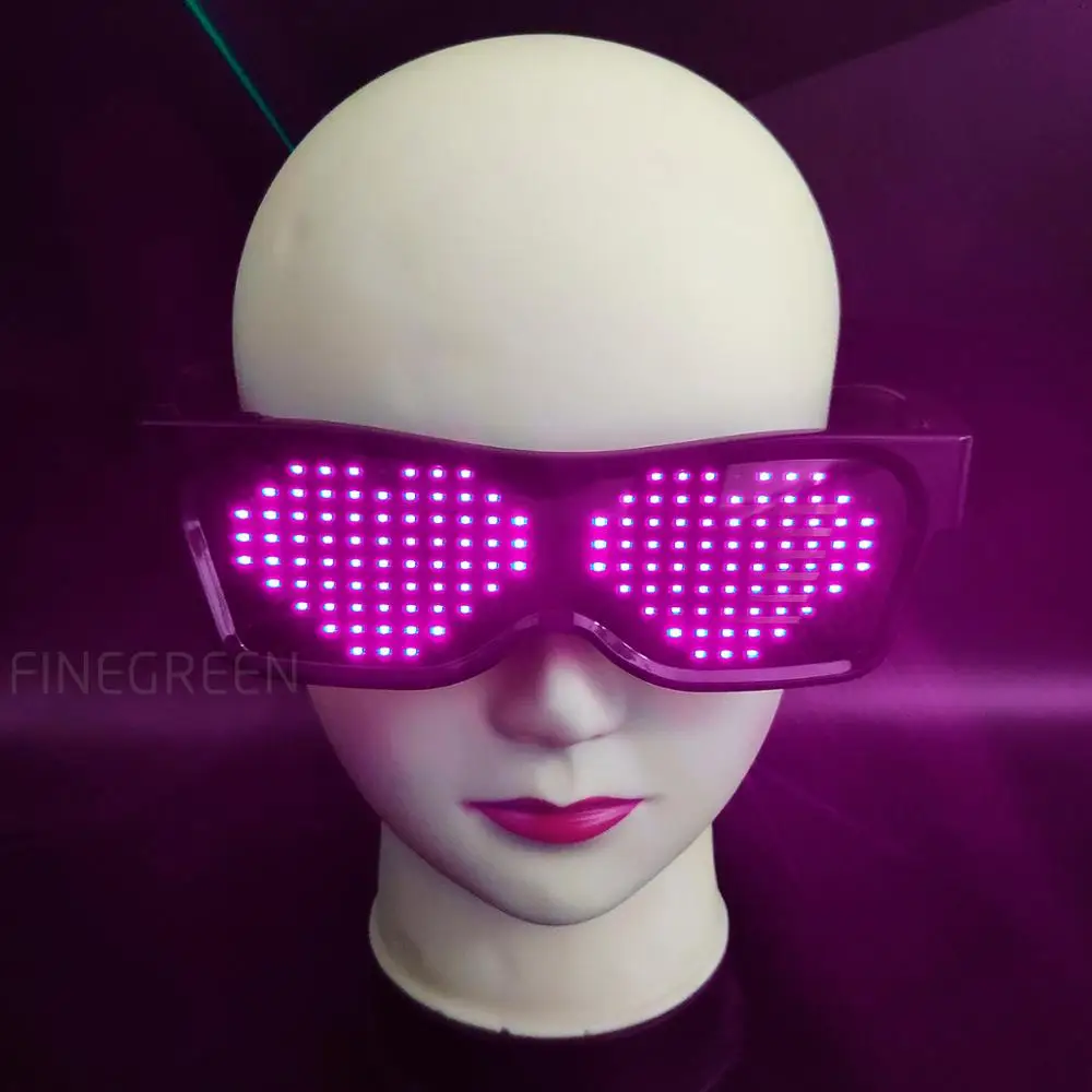 

program led wireless party glasses rechargeable led USB glasses
