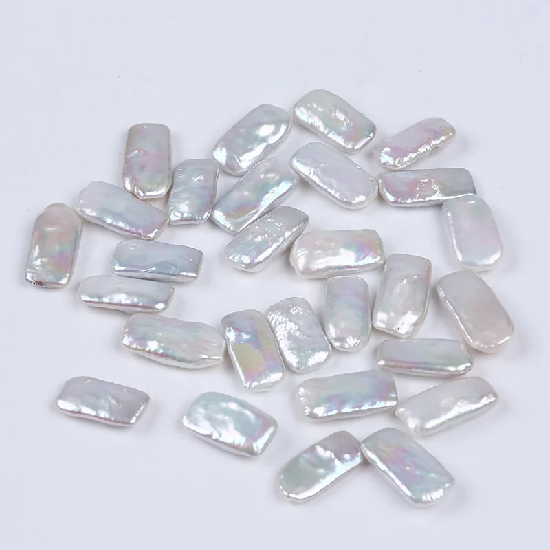 

Wholesale 10-11mm Rectangular Shape Irregular Loose Natural Genuine Real Freshwater Pearls Beads For Sale
