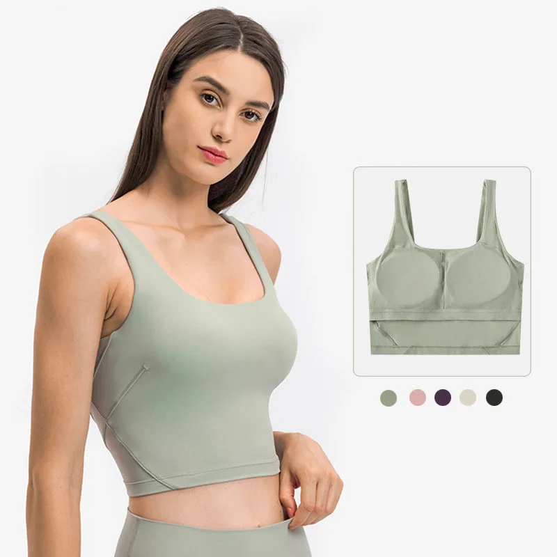 

S-XXL High Support Beauty Back With Padded Workout Sport Bra Crop Top Skin Friendly Yoga Sports Wear, Customized colors
