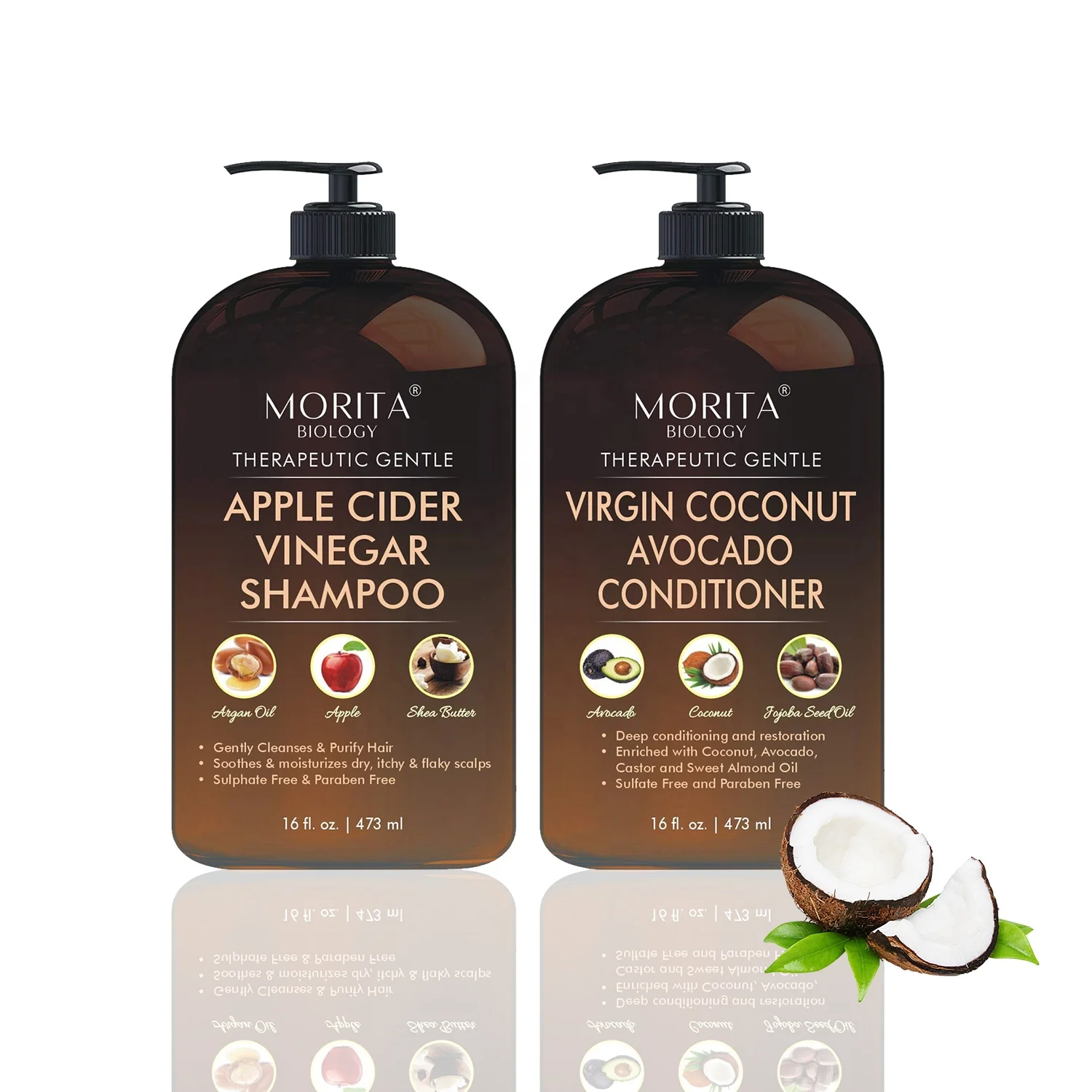 

Wholesale Argan Oil Avocado Apple Cider Vinegar Shampoo Natural Formula Organic Hemp Shampoo and Conditioner for men and women
