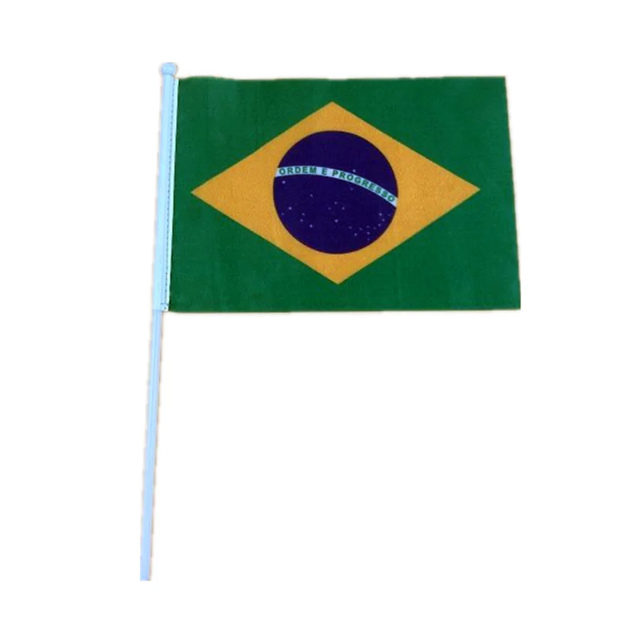 

Countries Set The Hand Flag Waving Small Green Brazil 14*21cm Country Flags Banners Custom Brazil Hand Flag