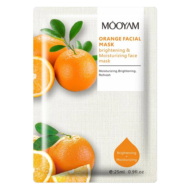 

OEM wholesale korean beauty face mask sheet mascarillas faciales coreanas skin whitening organic fruits vitamin c facial mask