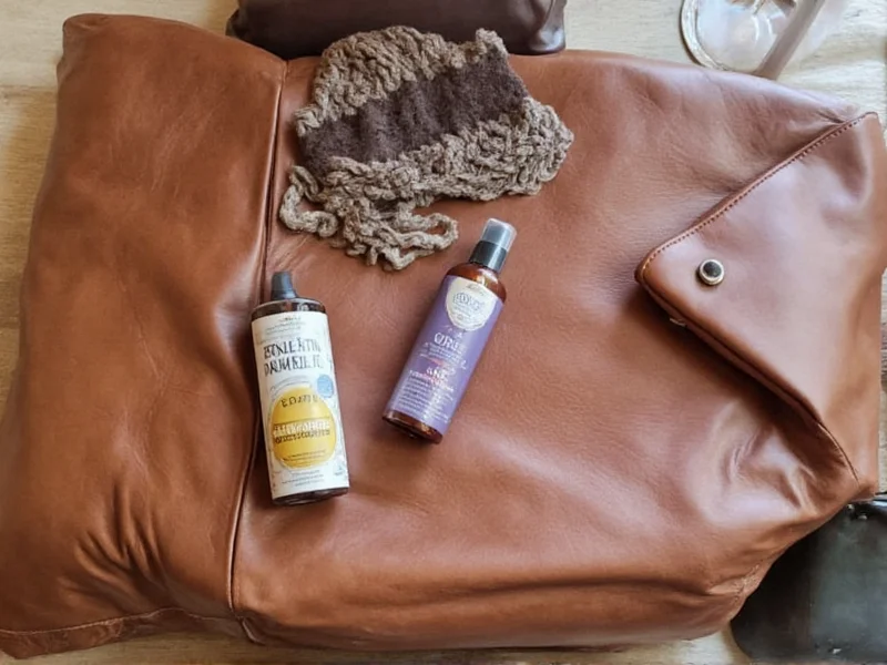 Various leather items maintained with DIY conditioner