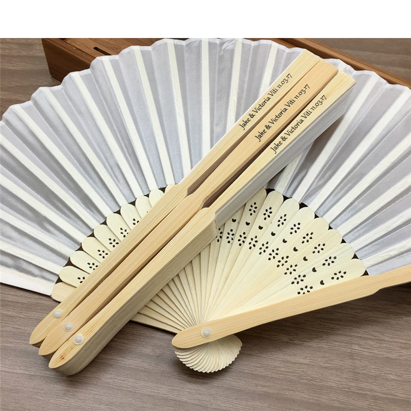 

[I AM YOUR FANS]Order directly Silk hand fan wedding gifts favor 15colors for choice.