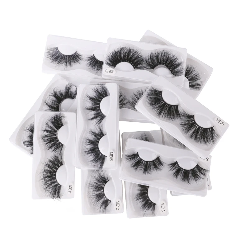 

wholesale mink lashes 5D mink eyelashes 25mm clear boxes mink eyelash