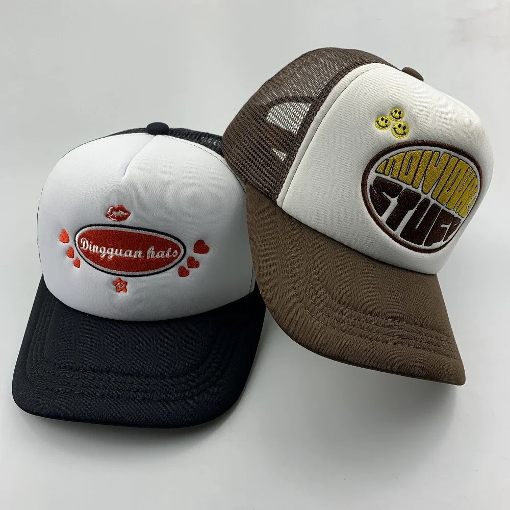 High Quality Custom Embroidery Trucker Hat Printing Trucker Cap Foam ...