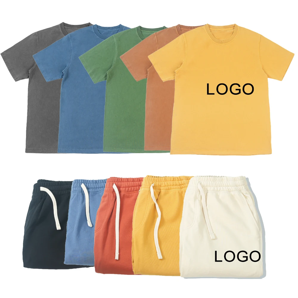 

2021 New sports gym running t shirt and shorts set for men custom logo jogging short sleeves tshirt and shorts set