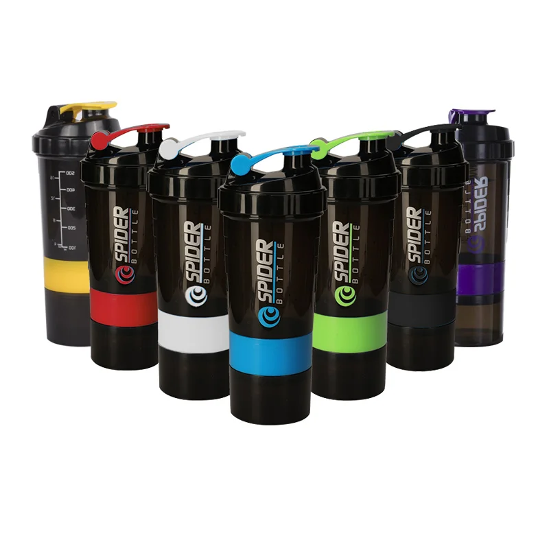 

2021 Custom Logo Gym 500ml Plastic Protien Powder Shaker Bottles