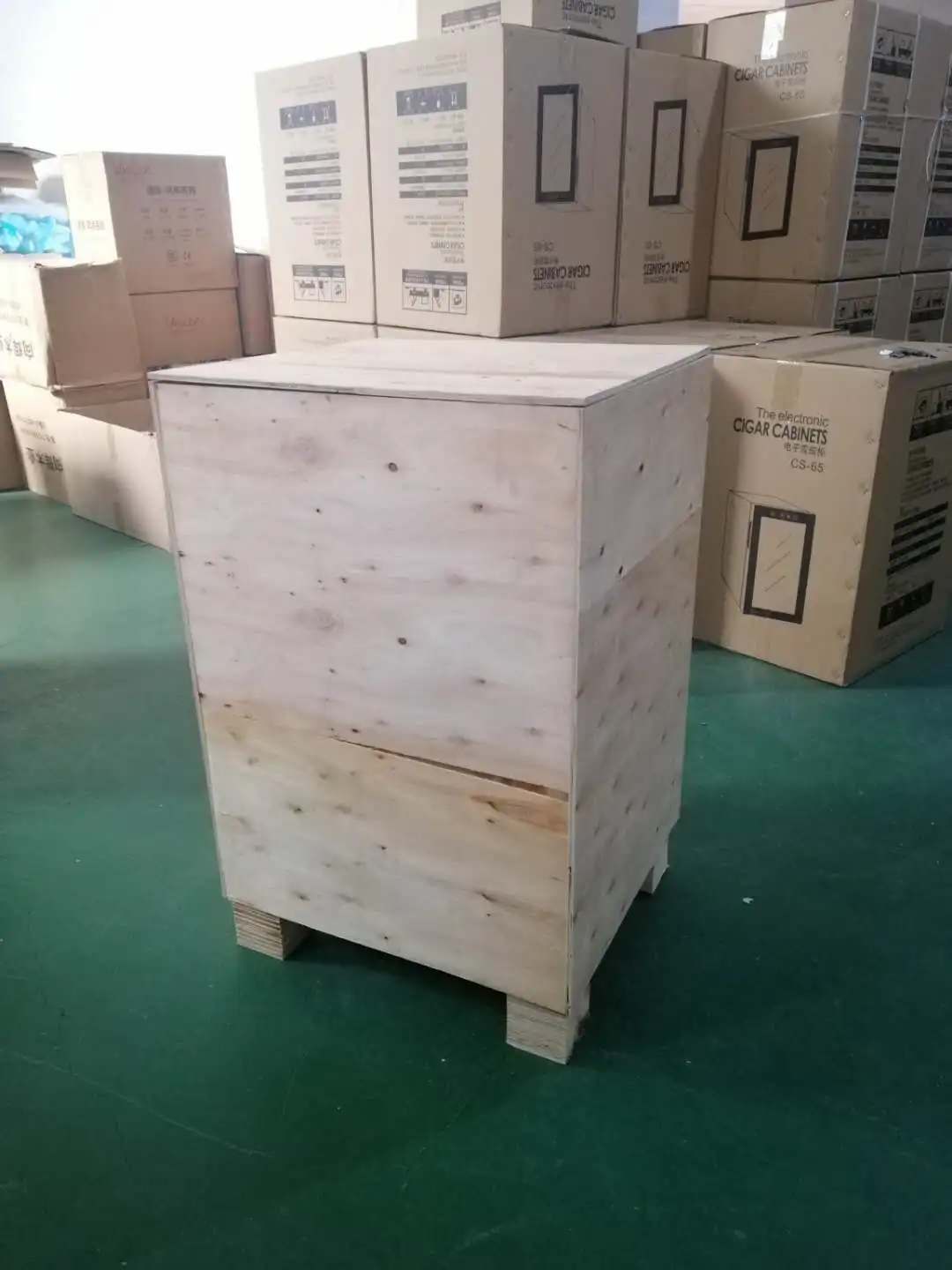 
Cigar Humidor Cabinet Constant High Accurate Humidity Fan Cooling System Non-Frost Spain Cedar Drawers Cigar Cooler 