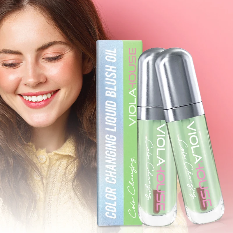 

Makeup Blush Private Label Custom Green Color Changing Liquid Blush Oil