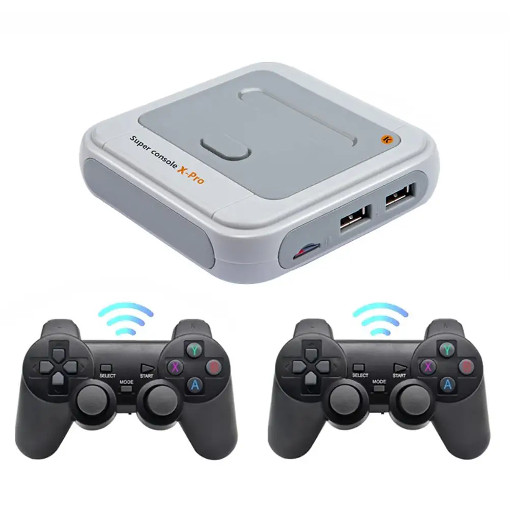 

Wireless Super Console X Pro Wifi 4K HD Retro Game Console Mini TV Video Game Player For PSP/N64/DC/PS1 64gHandheld Game Console