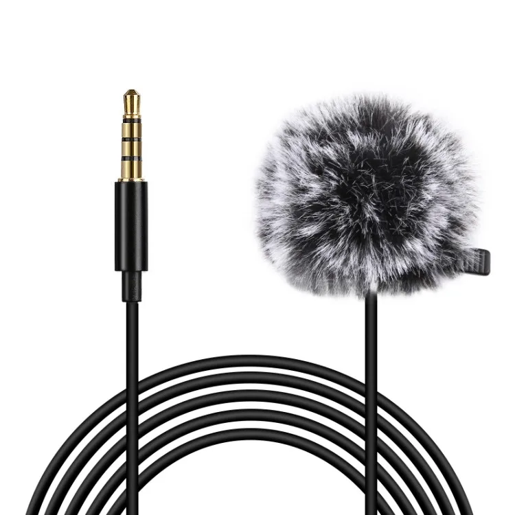 

PULUZ noise reduction 3m wired condenser 3.5mm jack lavalier fur windscreen cover studio microphone recording professional