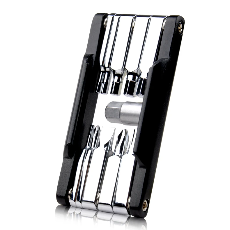 

20 Functions in 1 Mini Bike Multi Tools Bicycle Repair Tool Fix Kit Multifunction Bike Fix tools, Black