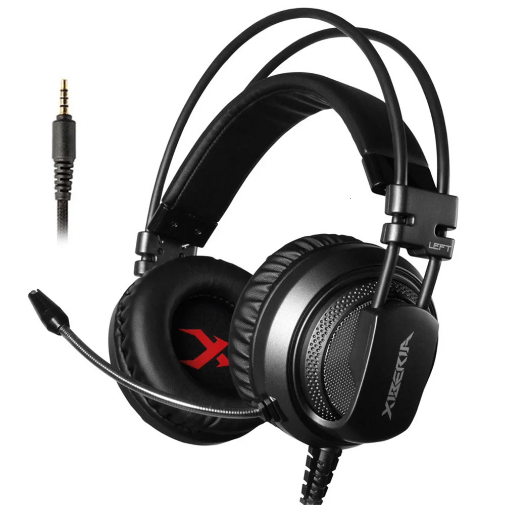 

Custom XIBERIA V10 gaming headset black single 3.5 USB lightning gaming headphone for mobile, Red black