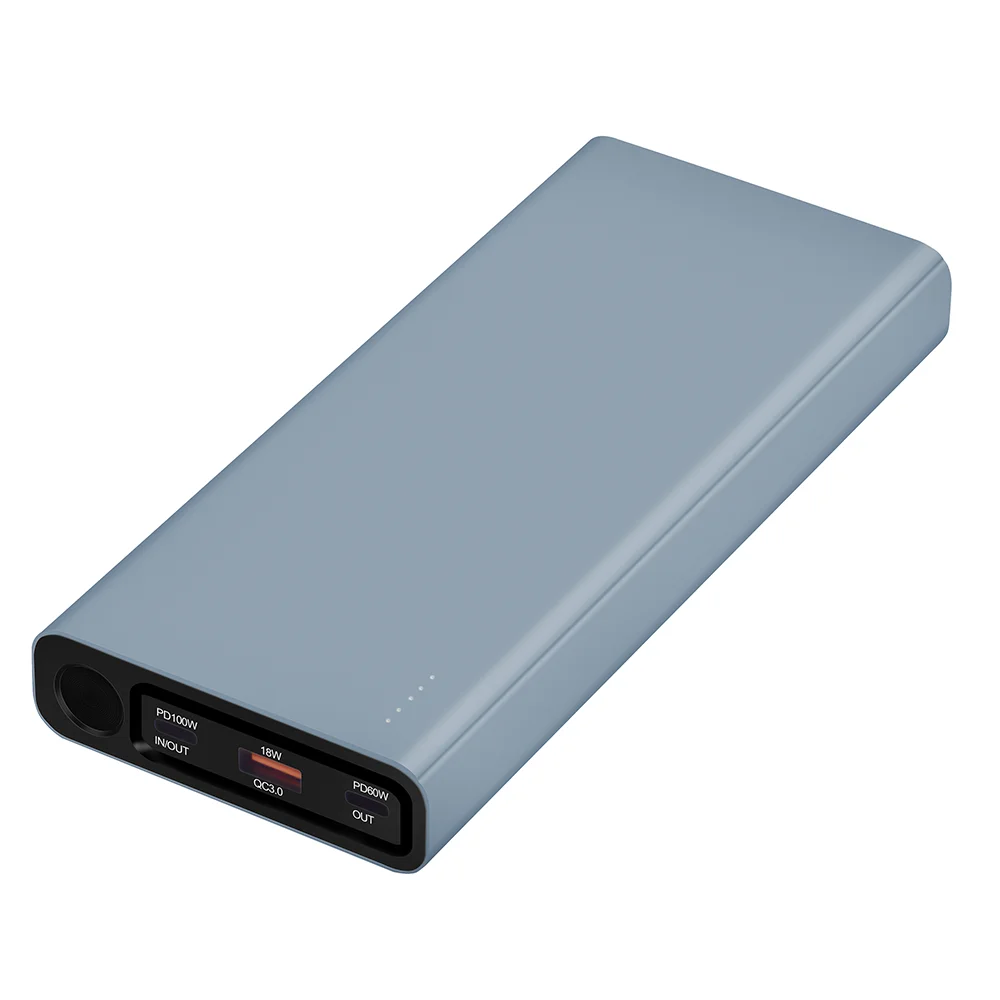 

New Technology Latest Upgraded PD 100W Power Bank for Laptop USB C Power Delivery Powerbank 26800mAh, Black, silver