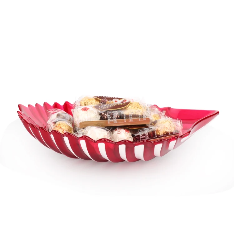

Food Reusable Snack Tray, Cookies, Chips, Candy Dip for Jungle Island Themed Party Decorations Platter, Red