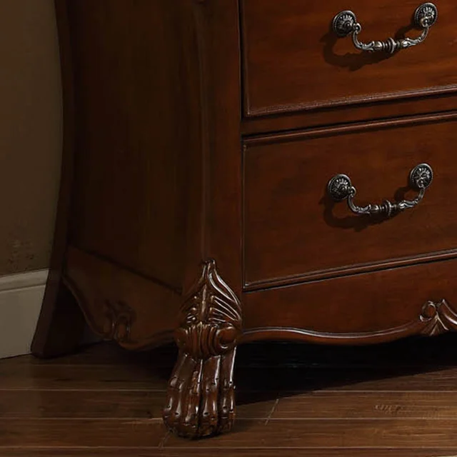 
E221Bedroom Luxury Classic Dressing Table American Antique Solid Wood Chest Drawer 