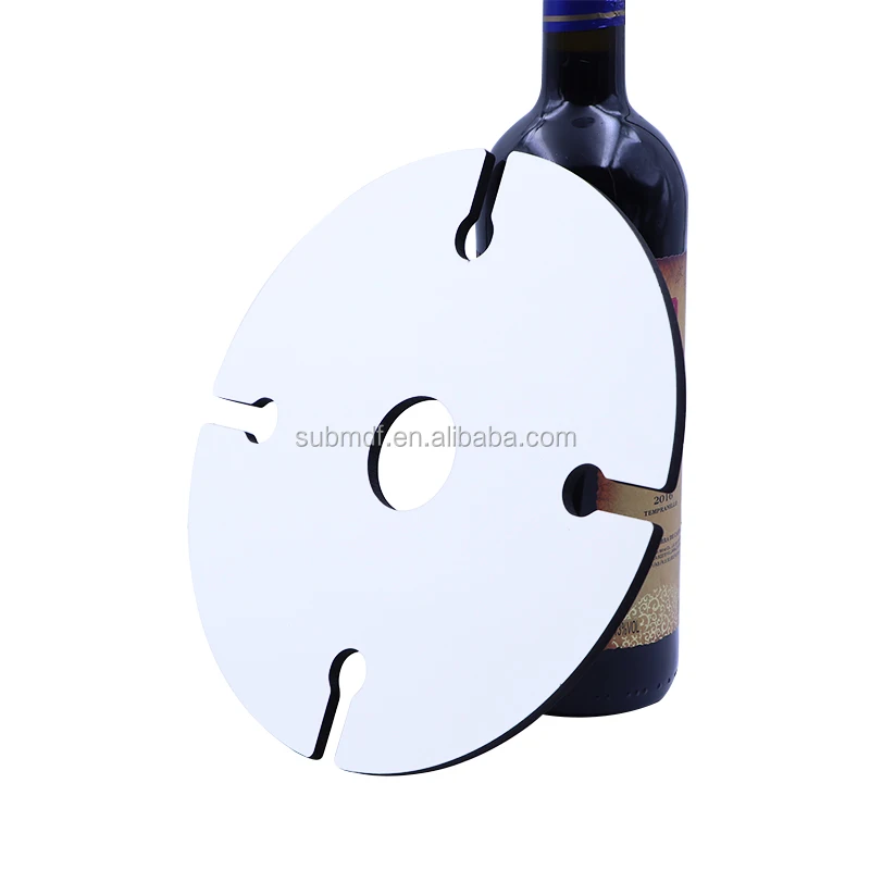 
Custom Design Wood Glass Holder MDF Rack Sublimation Wine Holder Tray 